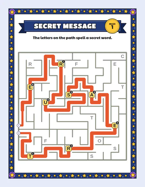 Secret message: the same page solved
