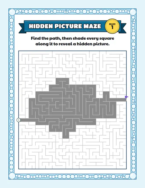 Hidden picture: the same page solved